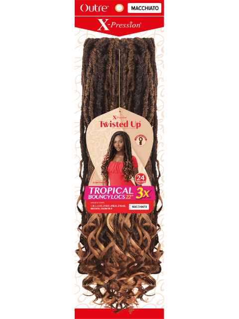 Outre X-Pression Twisted Up 3X TROPICAL BOUNCY LOCS Braid 22"