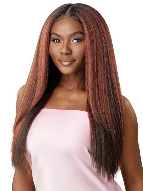 Outre 100 Human Hair Blend Airtied Wig HHB PERM YAKI 26