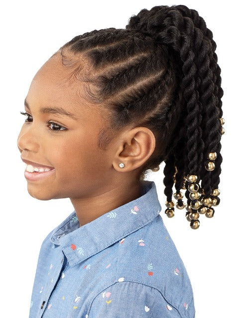 Outre Lil Looks Premium Synthetic Drawstring Ponytail - BEADED TWISTS 12