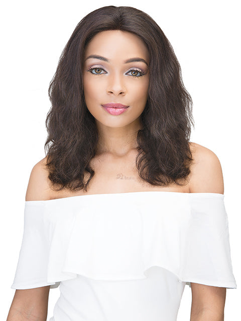 Janet Collection Natural Virgin Remy Human Hair 360 Lace Wig - NATURAL