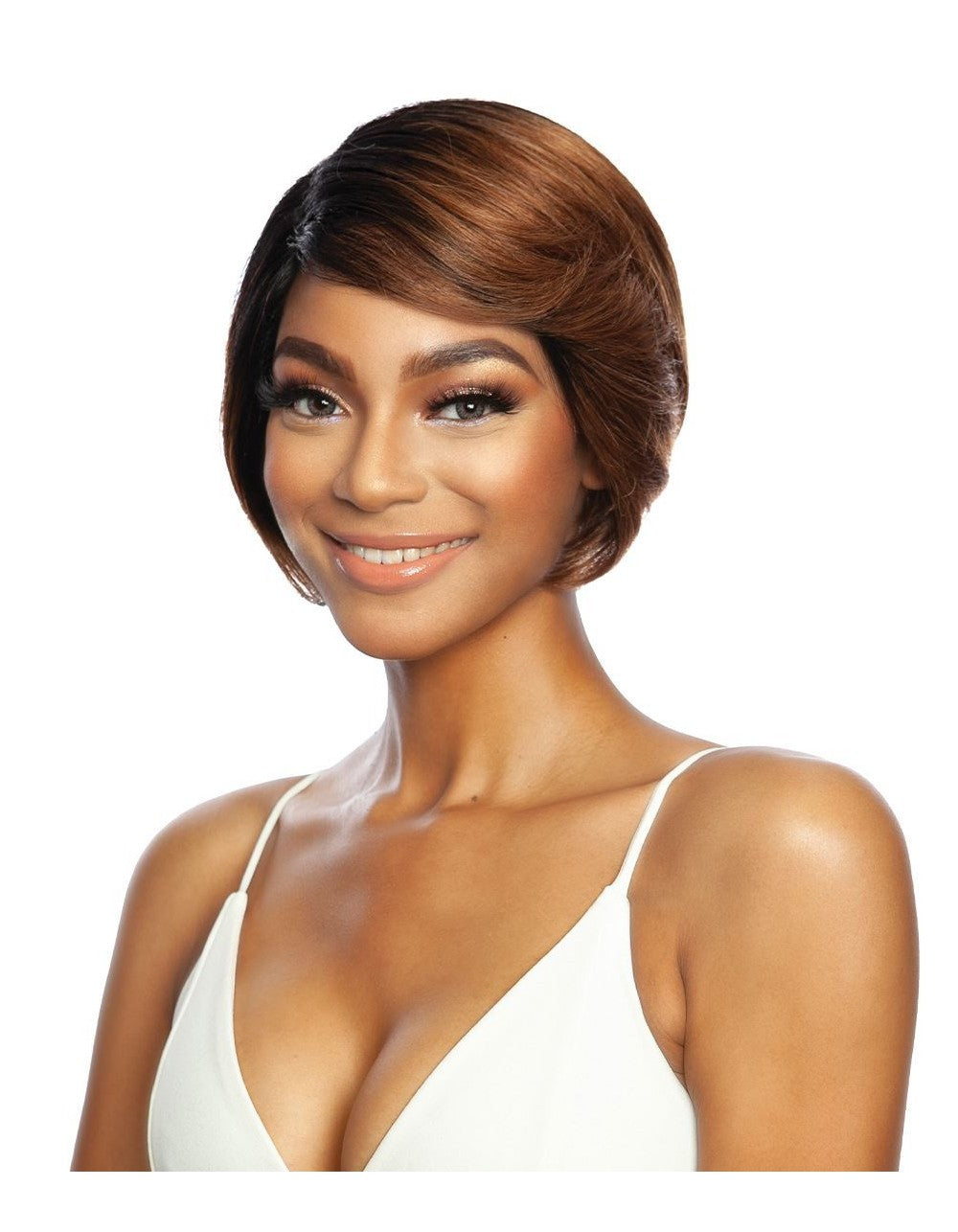 Mane Concept Trill Brazilian 100% Human Hair 5 Deep Part Lace Front Wig - LEAF
