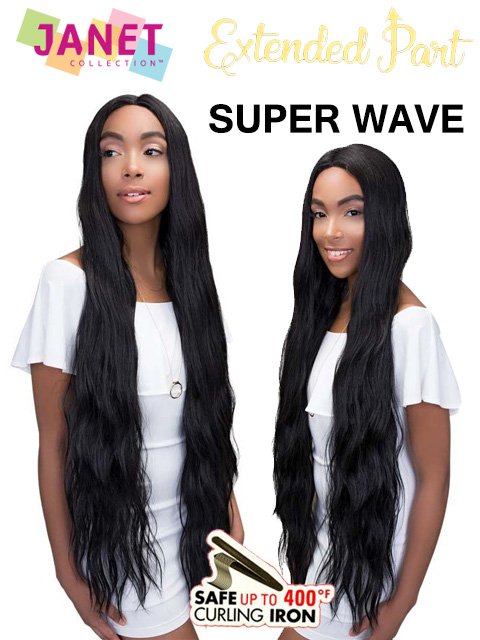 Janet Collection Swiss Lace Extended Part Deep Wig  - SUPER WAVE