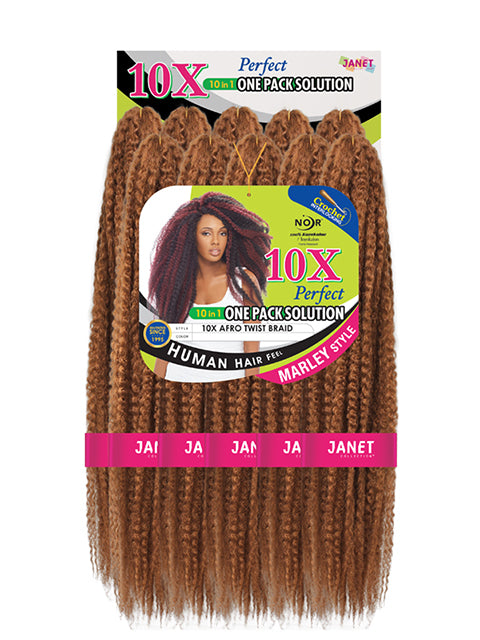 Janet Collection Premium Synthetic Noir 10X AFRO TWIST Braid (10XAMB)
