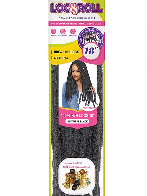 Janet Collection Loc N Roll 100% Human Hair Loc Extension BULK