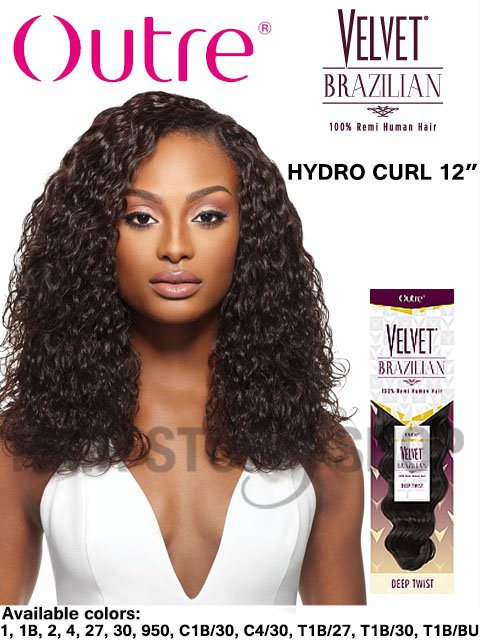 Outre Remi Human Hair Weave - VELVET BRAZILIAN HYDRO CURL 12