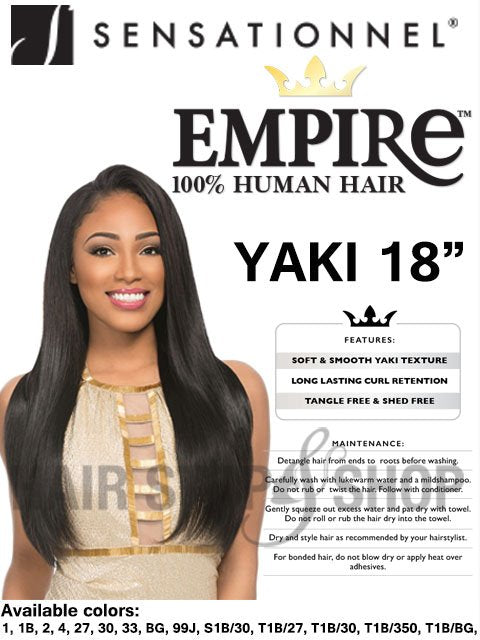 Sensationnel Empire Human Hair Weave - YAKI 18