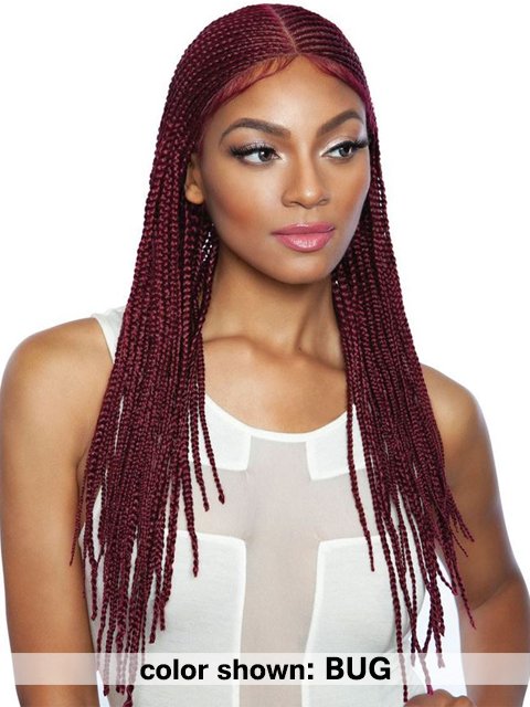 Burgundy Synthetic Lace Front Wig With Twist Burgundy Box Braids