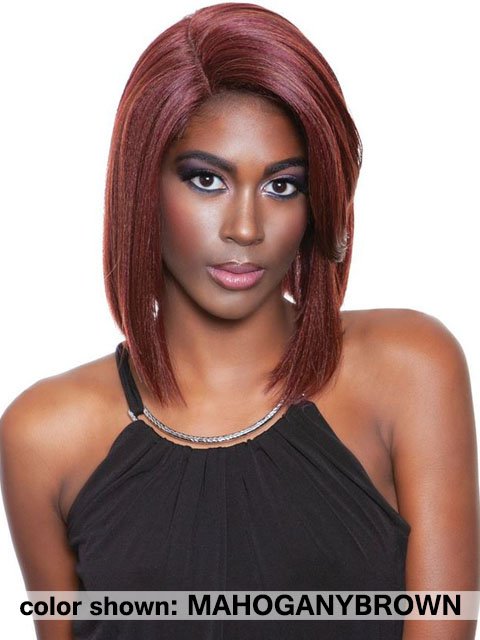 Mane Concept Red Carpet Swoop Bang Lace Front Wig - SWALLOW