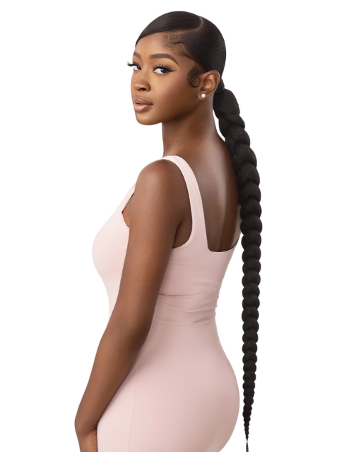 Outre Pretty Quick Wrap Pony - NATURAL BRAIDED PONYTAIL 32"