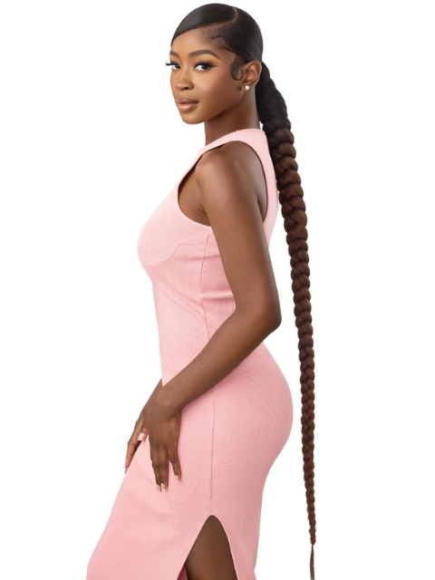 Outre Pretty Quick Wrap Pony - NATURAL BRAIDED PONYTAIL 42"