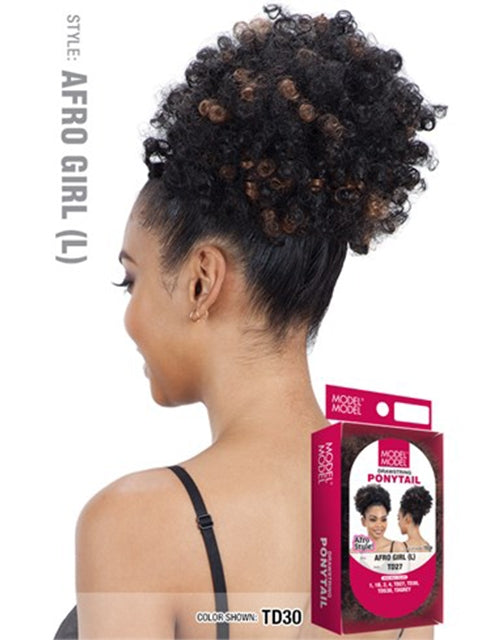 Model Model Drawstring Ponytail - AFRO GIRL L – Hair Stop and Shop
