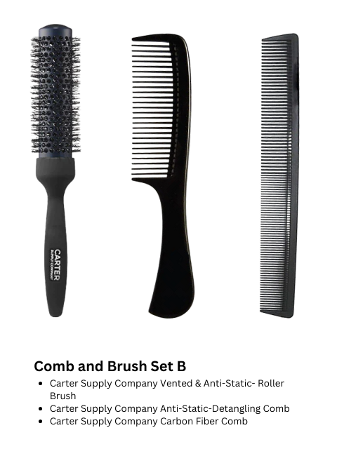 Carter Supply Company Comb and Brush Set