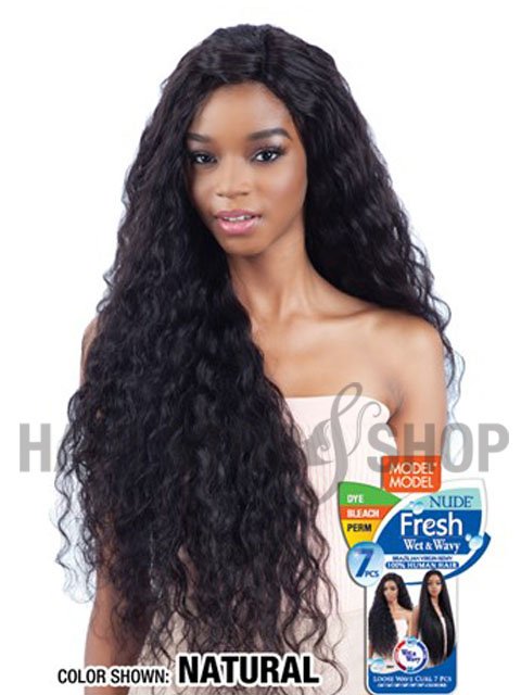Model Model Nude Fresh Wet And Wavy Weave Loose Wave Curl 7pc 26 30 Hair Stop And Shop