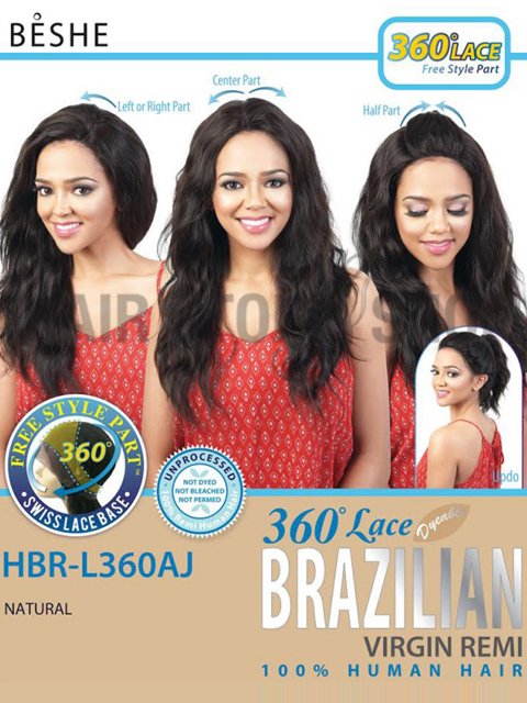 Beshe Brazilian 100% Remi Swiss 360 Lace Wig - HBR L360AJ