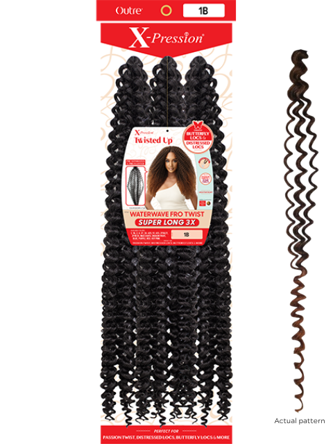 [MULTI PACK DEAL] Outre X-Pression Twisted Up 3X WATERWAVE FRO TWIST SUPER LONG Crochet Braid 24"- 10pcs