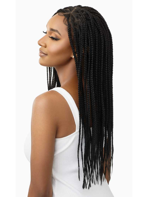 Outre Pre-Braided 13x4 Glueless HD Lace Frontal Wig - KNOTLESS TRIANGLE PART BRAIDS 26"