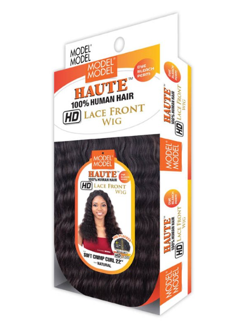 Model Model Haute 100% Human Hair HD Lace Frontal Wig - SOFT CRIMP CURL 22"