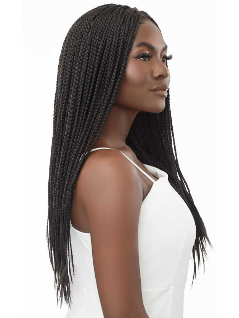 Outre Pre-Braided 13x4 Glueless HD Lace Frontal Wig - KNOTLESS SQUARE PART BRAIDS 26"