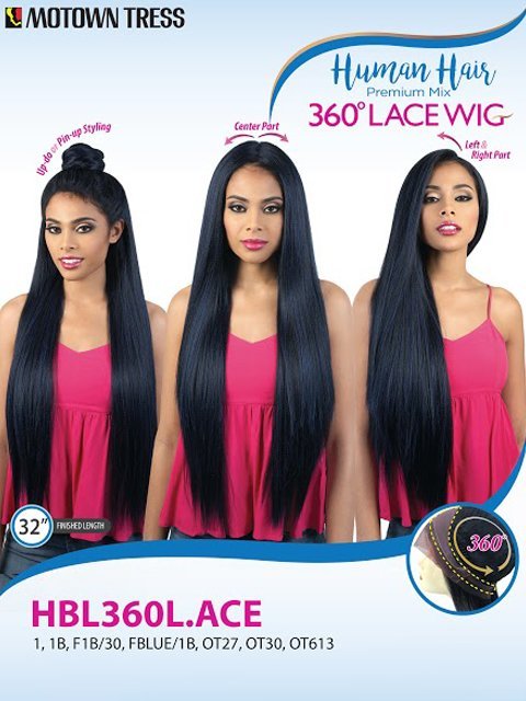 Motown Tress Human Hair Blend 360 Lace Wig - HB360L.ACE