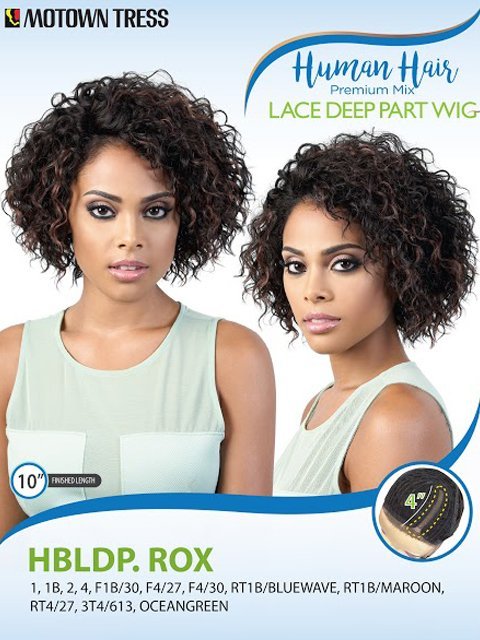 Motown Tress Human Hair Blend Deep Part Lace Wig - HBLDP.ROX