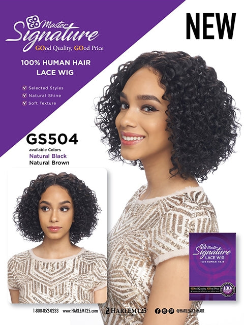 Harlem 125 100% Human Hair GoGo Master Signature Lace Front Wig - GS504