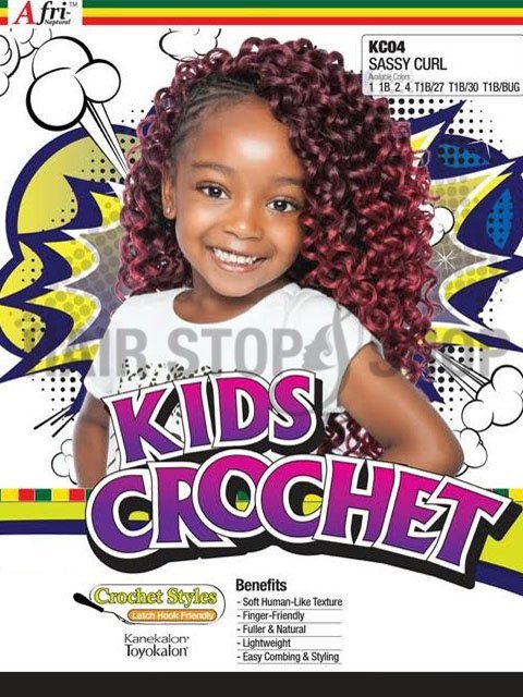 Mane Concept Afri Naptural Kids SASSY CURL Crochet  Braid KC04