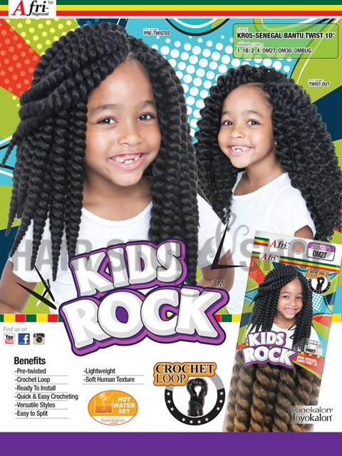 Mane Concept Afri Naptural Kids Rock Bantu SENEGAL Twist Braid 10 KR05