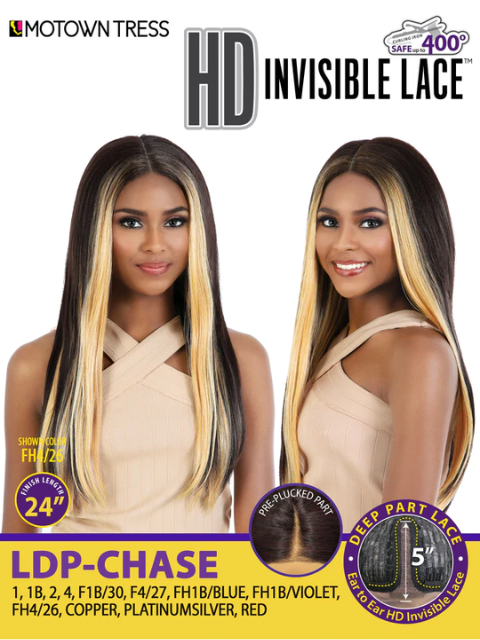 Motown Tress Premium Synthetic HD Invisible Deep Part Lace Wig - LDP-CHASE