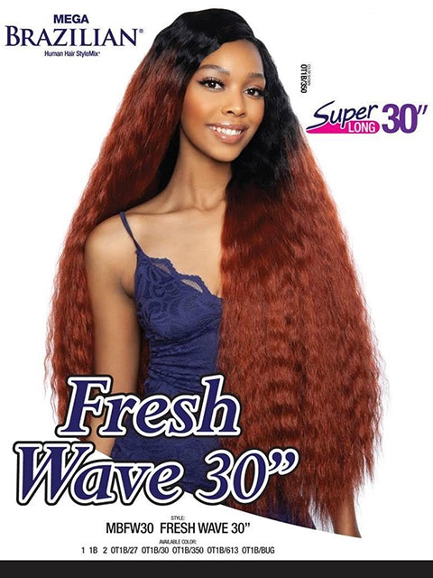 Mane Concept Human Hair Blend Mega Brazilian FRESH WAVE Weave 30 MBFW30