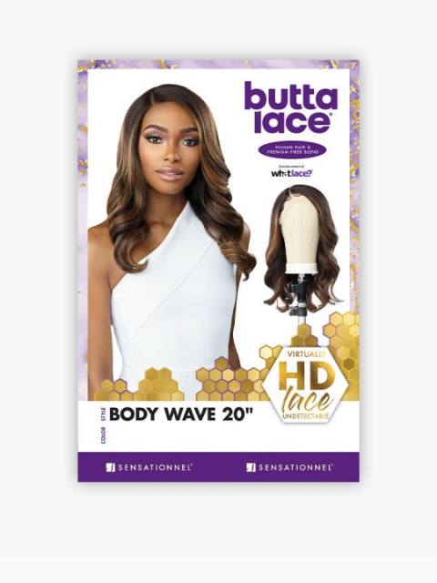 Sensationnel Human Hair Blend HD Butta Lace Front Wig - BODY WAVE 20