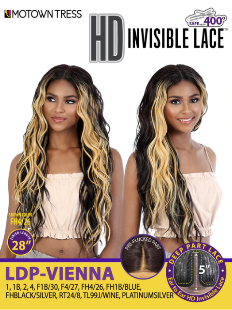 Motown Tress Premium Synthetic HD Invisible Deep Part Lace Wig - LDP-VIENNA