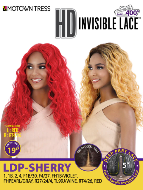 Motown Tress Premium Synthetic HD Invisible Deep Part Lace Wig - LDP-SHERRY