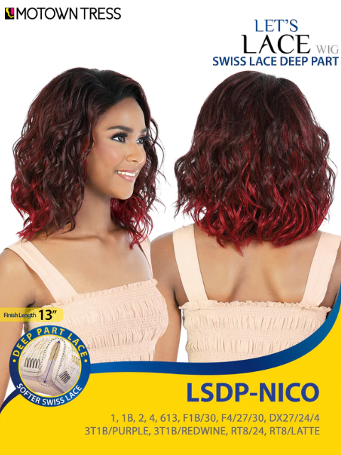Motown Tress Let's Deep Part Swiss Front Lace Wig - LSDP-NICO