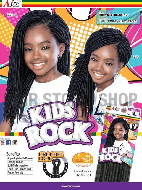 Mane Concept Afri Naptural Kids Rock SILK DREADS Braid 12 KR02
