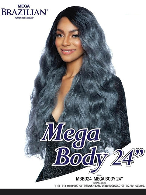 Mane Concept Human Hair Blend Mega Brazilian MEGA BODY Weave 24 MBBD24