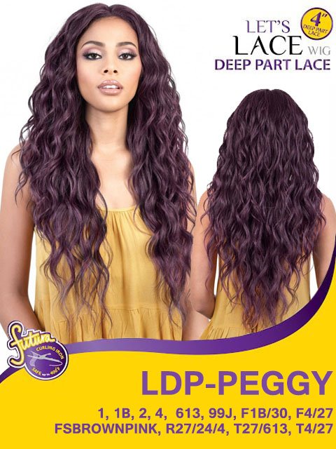 Motown Tress Let's 4 Deep J-Curve Part Lace Front Wig - LDP.PEGGY