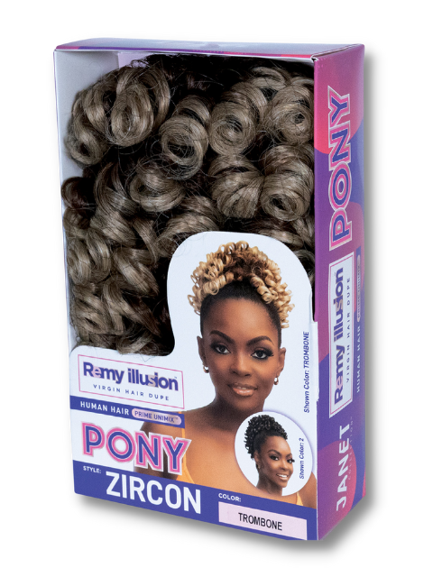 Janet Collection Remy Illusion Ponytail - ZIRCON  *SALE