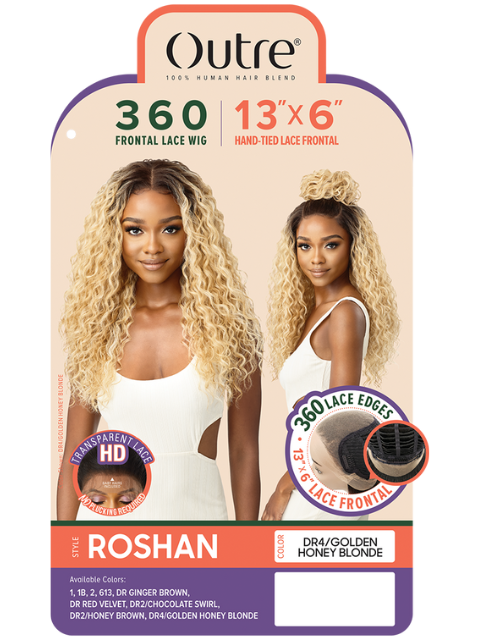 Outre Human Hair Blend 360 Edge 13x6 HD Lace Front Wig - ROSHAN