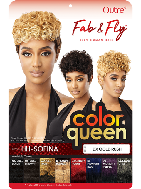 Outre Fab N Fly Color Queen Human Hair Full Wig - SOFINA