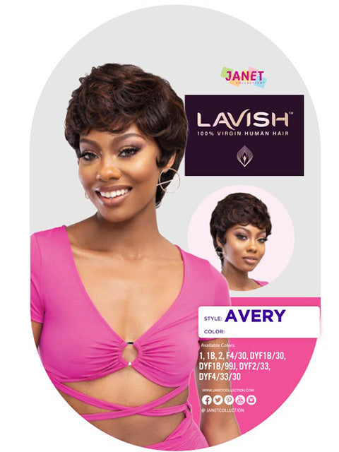 Janet Collection Lavish 100% Virgin Human Hair Wig - AVERY