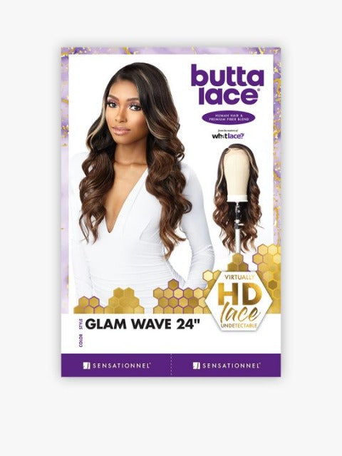 Sensationnel Human Hair Blend HD Butta Lace Front Wig - GLAM WAVE 24