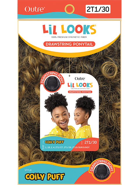 Outre Lil Looks Premium Synthetic Drawstring Ponytail - COILY PUFF