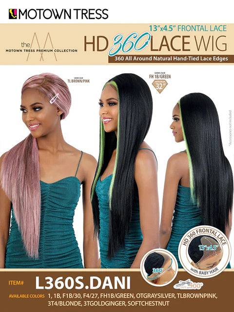 Motown Tress Premium Collection 13x4.5 Frontal Lace HD 360 Lace Wig - L360S.DANI