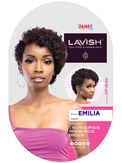 Janet Collection Lavish 100% Virgin Human Hair Wig - EMILIA  *SALE