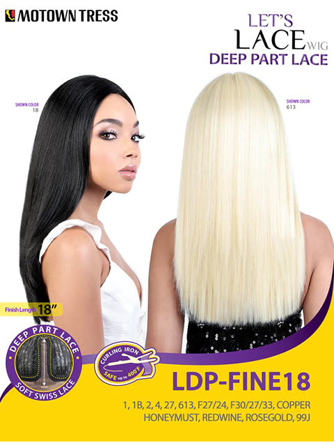 Motown Tress Let's Deep Part Lace Front Wig - LDP.FINE18