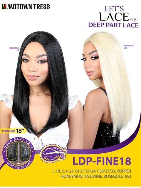 Motown Tress Let's Deep Part Lace Front Wig - LDP.FINE18
