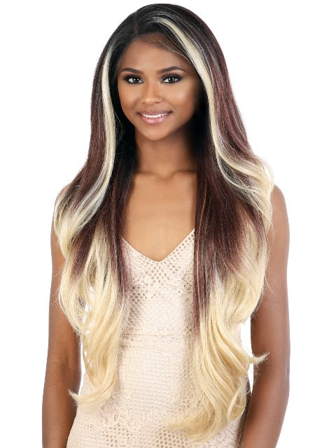 Motown Tress Premium Synthetic 13x7 HD Invisible Fake Scalp Lace Wig - LS137.RIYA