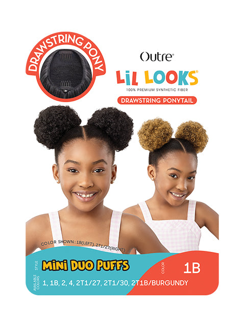 Outre Lil Looks Premium Synthetic Drawstring Ponytail - MINI DUO PUFFS