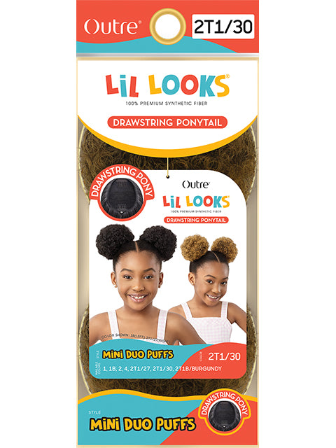 Outre Lil Looks Premium Synthetic Drawstring Ponytail - MINI DUO PUFFS