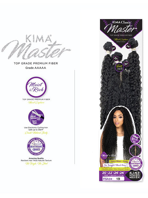 Harlem 125 Kima Master Weave 4pc + Closure - SASSY WAVE LONG (MSA04)